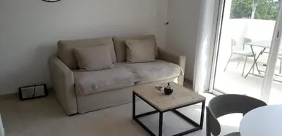 Coin salon dans l'établissement T2 VUE MER MARINA DI BRAVONE N197