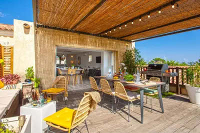 Balcon ou terrasse dans l'établissement Appartement 