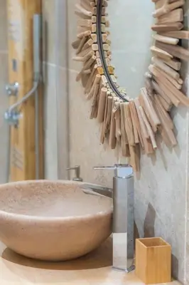 Salle de bains dans l'établissement Demeure de charme Suarella Domaine de Marquiliani