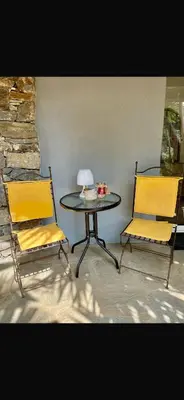 Coin salon dans l'établissement Maison familiale charmante