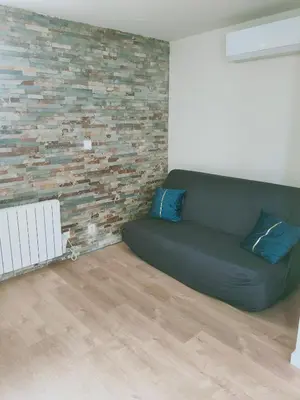 Coin salon dans l'établissement Maison Corse avec piscine et sauna - La Casa Lilia