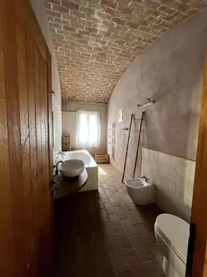 Salle de bains dans l'établissement MAISON DE CARACTERE A PIGNA
