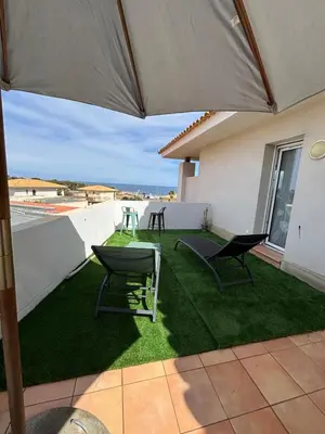 Balcon ou terrasse dans l'établissement A 3 PAS DE LA PLAGE DE SANT'AMBROGGIO