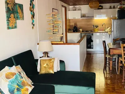 Cuisine ou kitchenette dans l'établissement À casetta