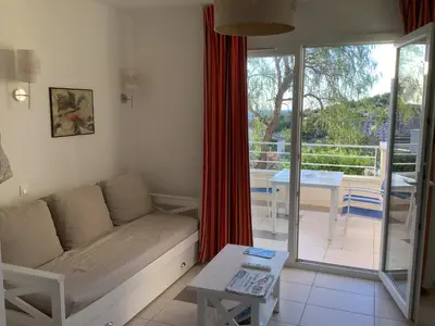 Balcon ou terrasse dans l'établissement La perle de lozari, Duplex vue mer, Belgodère, L'île rousse, Corse