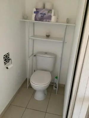 Salle de bains dans l'établissement La perle de lozari, Duplex vue mer, Belgodère, L'île rousse, Corse