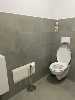 Salle de bains dans l'établissement Les Toits de Moriani