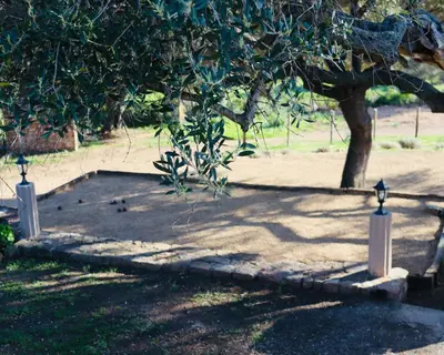 Jardin de l'établissement Bergerie de Charme Pedi Lione