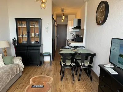 Télévision ou salle de divertissement dans l'établissement Appartement n 302 moriani plage