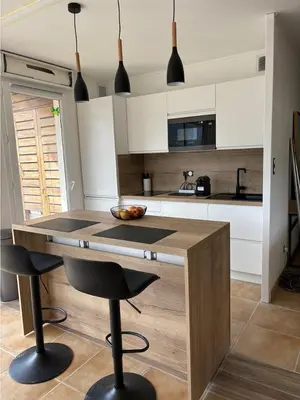 Cuisine ou kitchenette dans l'établissement maria stella