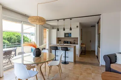 Cuisine ou kitchenette dans l'établissement maria stella