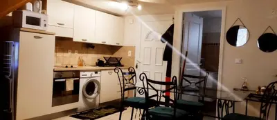Cuisine ou kitchenette dans l'établissement Villa les pieds dans l'eau