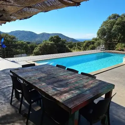 San Quilico - Maison climatisée piscine vue mer