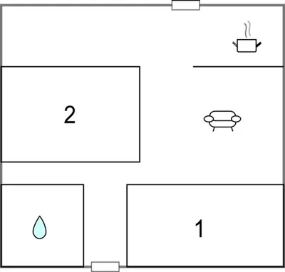 Plan de l'établissement Awesome Home In Prunete With Wifi