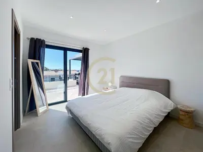 Un ou plusieurs lits dans un hébergement de l'établissement Villa les Marines de Palasca