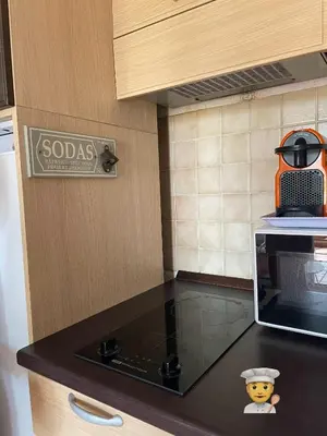 Cuisine ou kitchenette dans l'établissement Appartement 2 pièces bord de mer