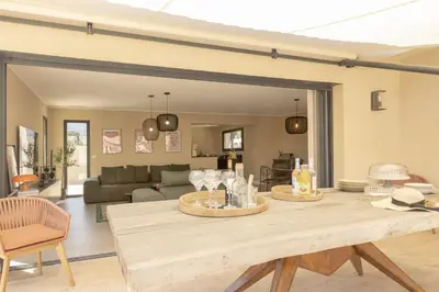 Coin salon dans l'établissement Villa Vignarella
