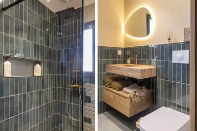 Salle de bains dans l'établissement Villa Vignarella