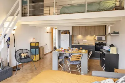 Cuisine ou kitchenette dans l'établissement Casa Sémaphore