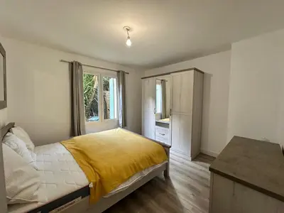 Un ou plusieurs lits dans un hébergement de l'établissement Appartement T3 Cala Di Mare L'ILE ROUSSE