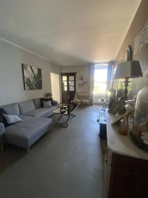 Coin salon dans l'établissement Maison en bord de mer en Corse Lavasina Brando