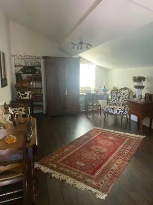 Coin salon dans l'établissement Maison en bord de mer en Corse Lavasina Brando