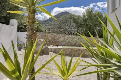 Vue générale sur la montagne ou vue sur la montagne depuis la villa