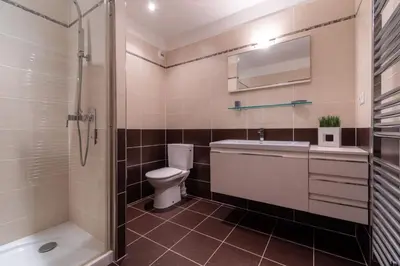 Salle de bains dans l'établissement Appartement Privilège vue mer - Ile Rousse