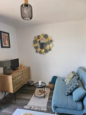 Coin salon dans l'établissement Casa Effet Mer