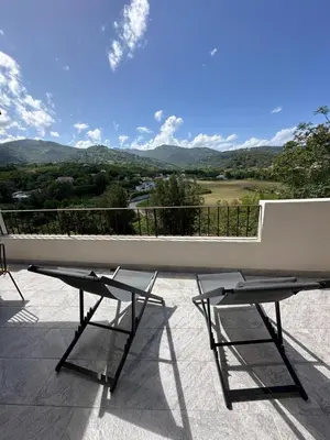 Vue générale sur la montagne ou vue sur la montagne depuis l'appartement