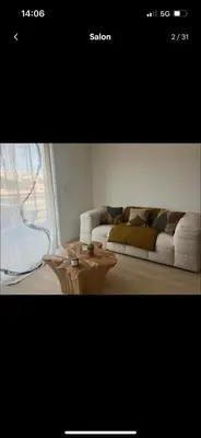 Coin salon dans l'établissement Appartement moderne dans résidence A2023