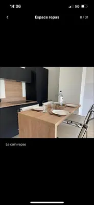Cuisine ou kitchenette dans l'établissement Appartement moderne dans résidence A2023