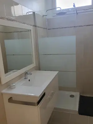 Salle de bains dans l'établissement Maison jumelée clôturée