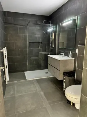 Salle de bains dans l'établissement Logement calme et agréable