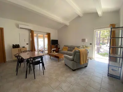 Coin salon dans l'établissement Casa Sole e Mare