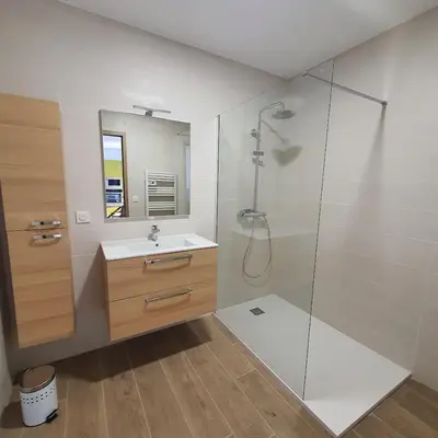 Salle de bains dans l'établissement appartement Oliviaaxelle