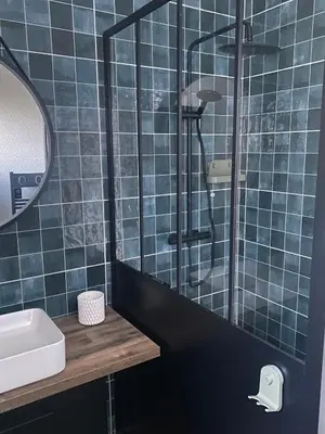 Salle de bains dans l'établissement Villa