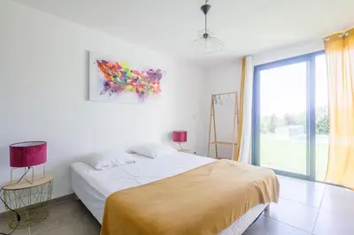 Un ou plusieurs lits dans un hébergement de l'établissement Casa Umbria - Villa climatisée avec piscine