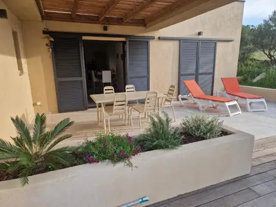 Balcon ou terrasse dans l'établissement Un air de paradis à Corbara
