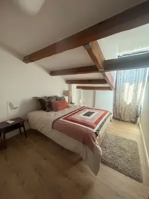 Un ou plusieurs lits dans un hébergement de l'établissement Casa Mare Bel Appartement, vue mer et vieux port Citadelle Bastia