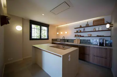 Cuisine ou kitchenette dans l'établissement Villa vue mer Cap Corse