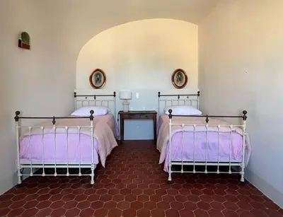 Un ou plusieurs lits dans un hébergement de l'établissement Luxury house with pool - Lumio