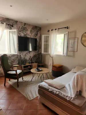 Coin salon dans l'établissement Villa Palazzi