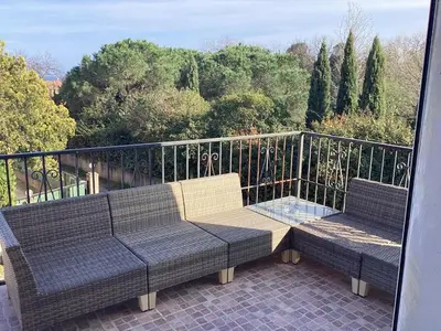 Balcon ou terrasse dans l'établissement Appartement Bavella