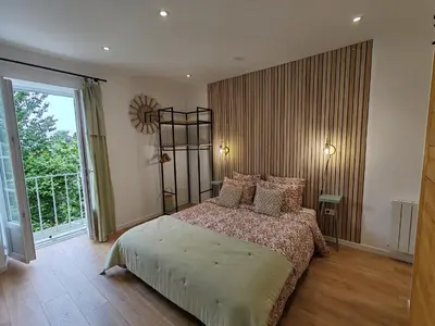 Un ou plusieurs lits dans un hébergement de l'établissement Gîte casa di l'Apa