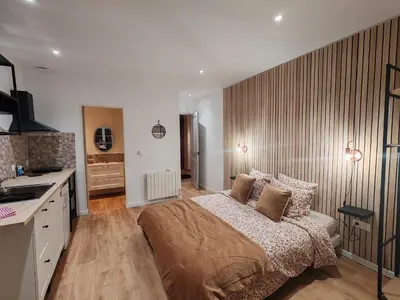 Un ou plusieurs lits dans un hébergement de l'établissement Gîte casa di l'Apa