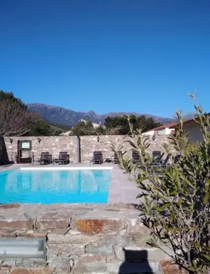 Vue générale sur la montagne ou vue sur la montagne depuis l'appartement