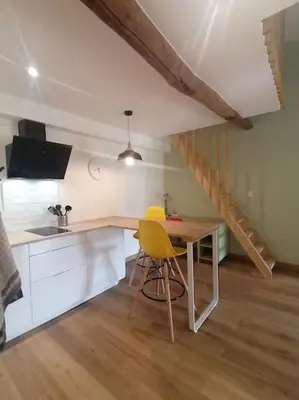 Cuisine ou kitchenette dans l'établissement Citadelle de Bastia - duplex - vue mer
