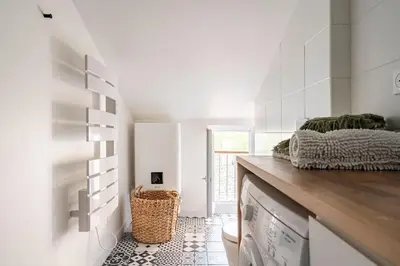 Cuisine ou kitchenette dans l'établissement Citadelle de Bastia - duplex - vue mer
