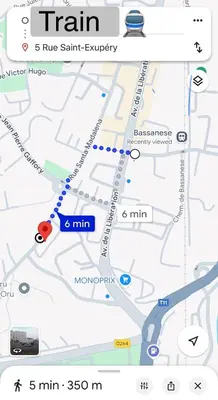Plan de l'établissement Appart 3 lits proche mer, centre-ville et commerces
